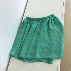 Chiffon by American Apparel Turquoise Skirt